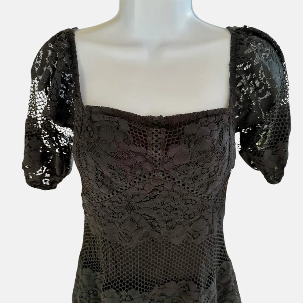 Free People Be Your Baby Black Lace Dress - Picture 6 of 12
